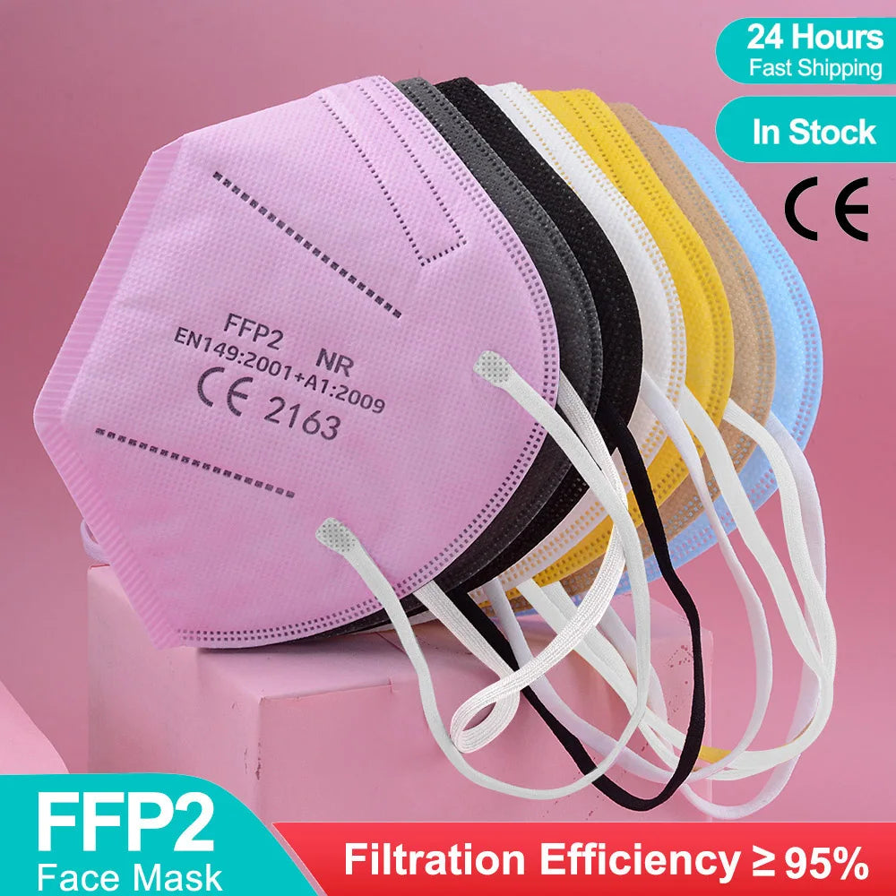 5-100 Pieces CE FFP2 Mascarillas KN95 Face Mask 5 Layers filter Mouth masks Adult Respirator Protective Face Mask FFP3 FFP2MASK