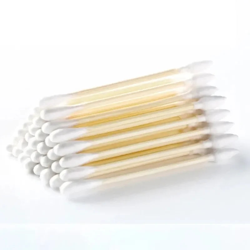 500PCS Disposable Cotton Swab Box With Double End Round Head For