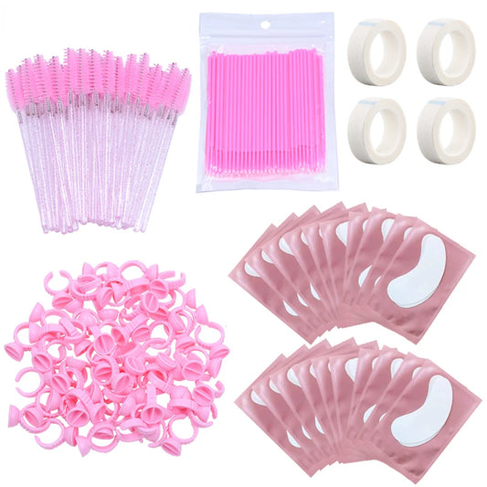 264Pcs Eyelash Extension Tools Set Micro Eyelash Brushes Adhensive