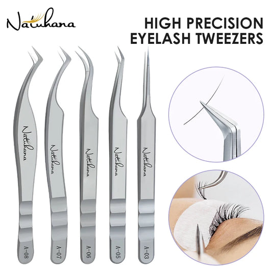 Stainless Steel Eyelash Extensions Tweezers Lash